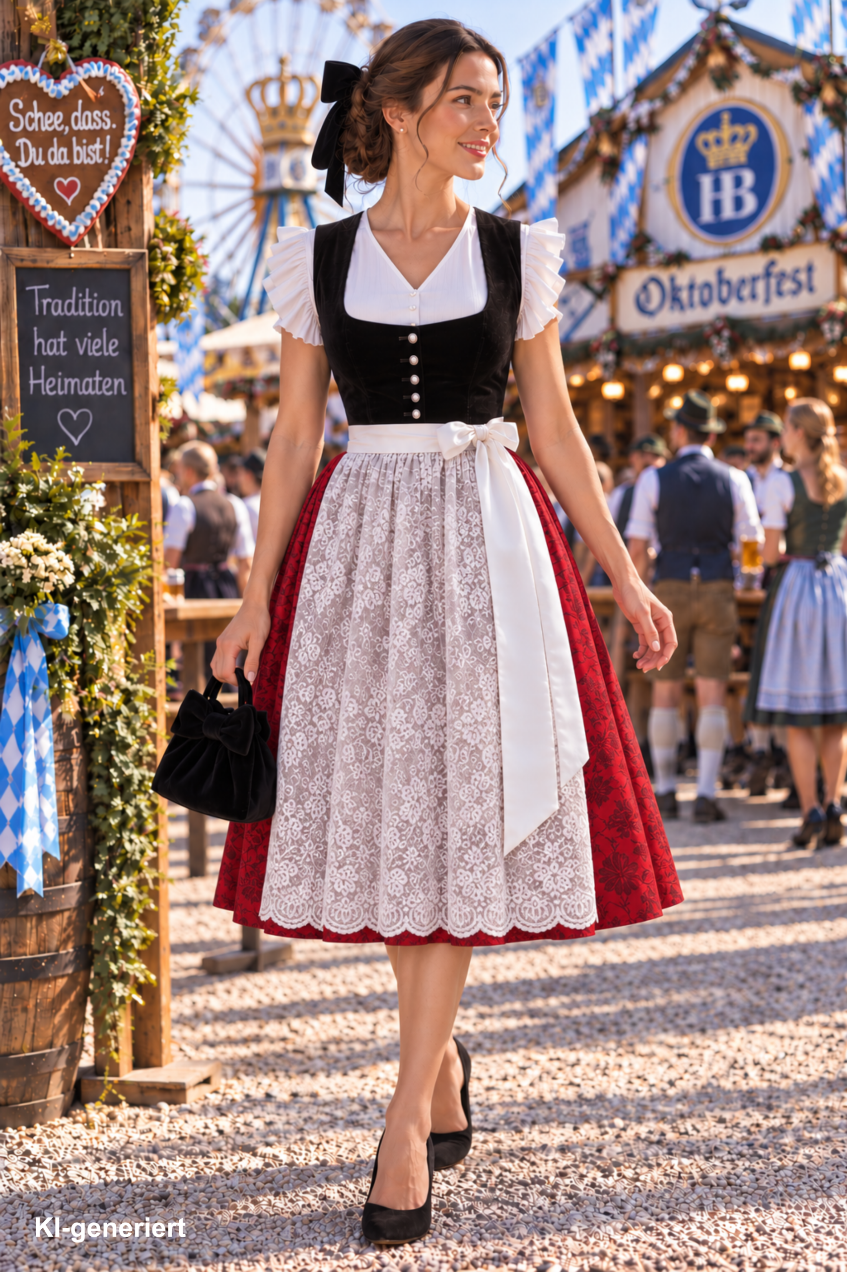 Märkisch inspirierter Dirndl-Look fürs Oktoberfest